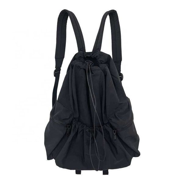 HBP Non-Marque 2024 Nouveau design sac coréen Chine Femme Sac à dos en nylon Gros ordinateur portable Couleur unie Mode