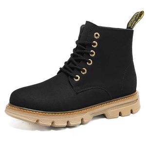 HBP Niet-merk bestverkopende mode-casual enkellaarsjes voor heren Winter veterschoenen van leer Comfort Romeinse laarzen Outdoor casual motor- en motorlaarzen