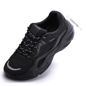 HBP Niet-merk zwarte mode atletische dames sneakers met veters Low Key coole dames wandelschoenen