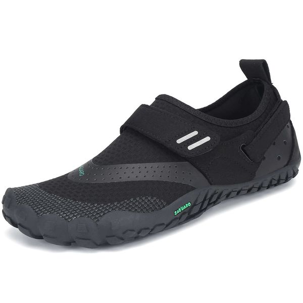 HBP Non-Brand Negro Black Toe Box Magic Cierre Barefoot Yoga Gym Fitness Trainer Trail Running Shops para hombres