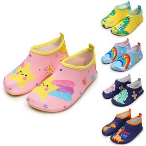 HBP Non-Brand Zapatos de vadeo elásticos para niños y niñas de Dibujos Animados Baratos, Zapatos descalzos para Nadar a la Moda, Zapatos para niños y niñas, Zapatos para bebés