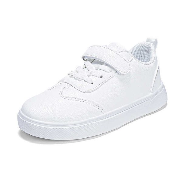 HBP Chaussures décontractées pour enfants sans marque Chaussures de sport en cuir PU blanc pour enfants pour garçons et filles