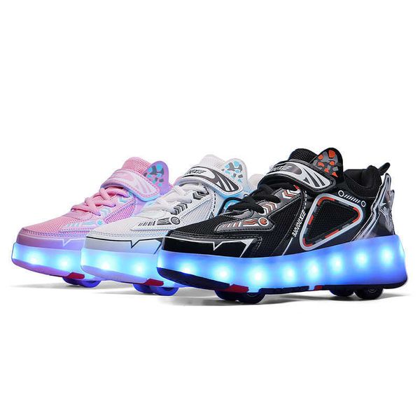 HBP Zapatos con luz LED para niños sin marca Fabricante al por mayor Zapatos con ruedas para patines para adultos con ruedas retráctiles