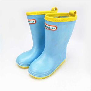 HBP Merkloze kinderregenlaarzen Babyregenlaarzen Snoep Tweekleurige waterdichte rubberen schoenen Waterschoenen voor jongens en meisjes Enkelhoge laars