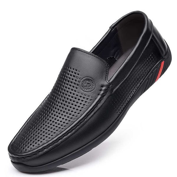 Zapatos informales negros de cuero formales de oficina de verano clásicos de fábrica china sin marca HBP para hombres