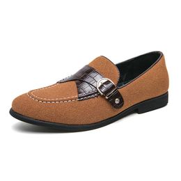 HBP Non-Marque Chic Designers Unique Sangle Moine Chaussures De Fête De Mariage Chaussures D'affaires Formelles Hommes Mocassins En Cuir Chaussures