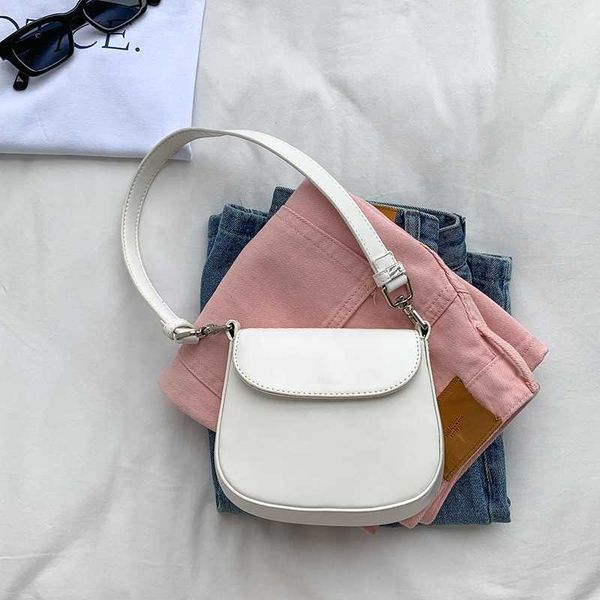 HBP Non-Marque Personnalisé PU Cuir Mini Sac À Bandoulière Mode Sac À Main Simple Plaine Sling Couleur Bonbon Petite Fille Rose Blanc Main