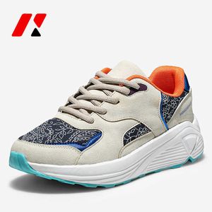 HBP Zapatillas de deporte vintage de diseñador sin marca, estampado de cuadrícula, patrón de cuadros, gamuza de cuero PU, suela gruesa, zapatos casuales de marca para hombres y mujeres