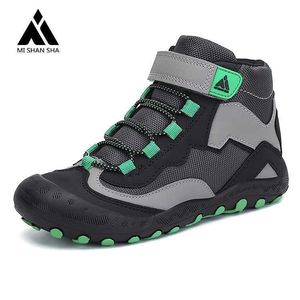 HBP Non-Marque Prix Usine Semelle Extérieure En Caoutchouc En Cuir De Qualité Supérieure Respirant Imperméable Enfants Enfants Trekking Escalade Bottes Chaussures De Randonnée