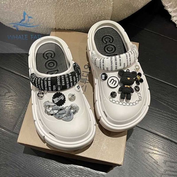 HBP Non-Brand Charms De Moda Zuecos Zapatos Zapatillas De Mujer Al Aire Libre Suela Gruesa Sandalias De Verano De Alta Calidad para Niñas