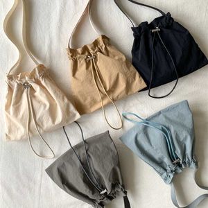 HBP Non-Marque Mode petit sac à bandoulière en nylon femmes cordon pliable mini épaule douce pour sacs de téléphone portable bandoulière