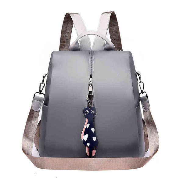 HBP No Brand Fashionable Oxford Color sólido Mochila versátil Anti Theft Femininity Travel Bag 2 Sport.0018