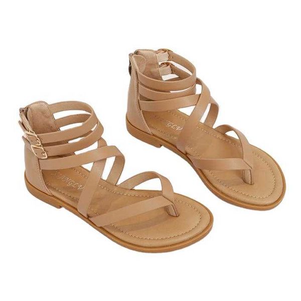 HBP Sandalias planas sin marca Zapatillas deslizantes para mujeres y damas Últimas sandalias para niñas de moda