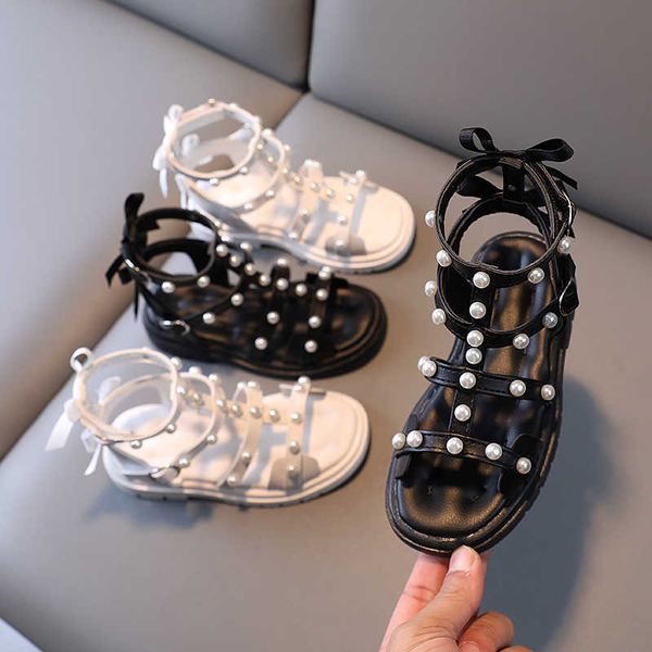 HBP Sandalias para niña sin marca Sandalias romanas Zapatos con lazo para niña de verano Princesa Playa blanca Diseñadores para niños Zapatos Sandalias para niños de moda Niñas
