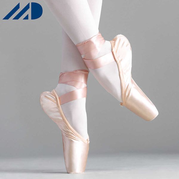 HBP Non-Brand Bailarina para niñas Zapatos de Punta de Ballet Rosa Rojo Mujer Zapatillas de Ballet de Lona satinada para Baile