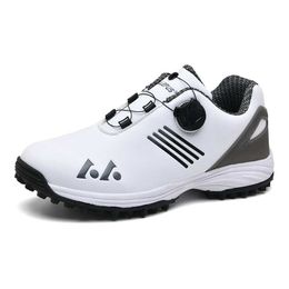 HBP Non-Brand HBP Non Brand Groothandel MicroFiber Leather Non-Slip Rotation Shelace Professional Men Golfschoenen