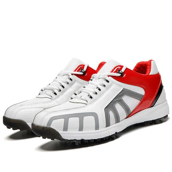 HBP Non-Brand Zapatos de golf de cuero para hombre de alta calidad con suela Zapatos de golf de goma impermeables para hombres