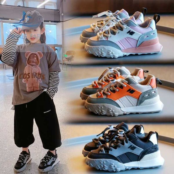 HBP Non-Marque Vente Chaude Nouvelle Mode Enfants Confortables À Lacets Casual Marche Enfants Semelle En Caoutchouc Chunky Baskets Garçons Filles Chaussures De Sport