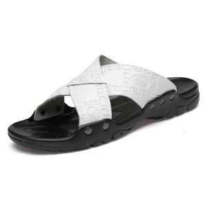 HBP Non-Brand Italië Handgemaakte New Comfort Mannen Echt Lederen Sandaalpantoffels voor heren