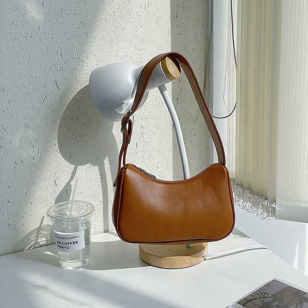 HBP Non-Brand Bolso de Mano japonés para Mujer Nuevo diseño de Moda Bolso de Hombro de Color sólido Simple Axila de Temperamento rectangular de PU