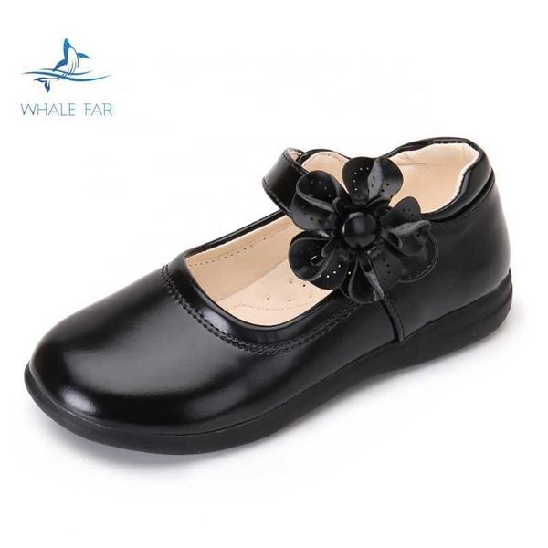 HBP Non-Marque Jingyuan Prix Usine Moins Cher Chine Gros Enfants Fille Robe Chaussures École Noir Enfants Mary Jane