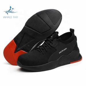 HBP Non-Brand JY Fashion Works Zapatos industriales para correr con punta de acero, zapatillas de seguridad informales para mujer y hombre, calzado deportivo personalizado para correr