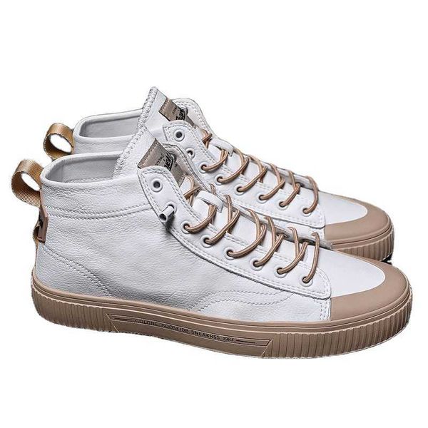 HBP Cañas de cuero no labranza para hombres zapatos casuales de la primavera otoñal empalmante encaje zapatos vulcanizados zapatillas de zapatillas masculinas nuevas