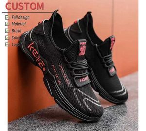 HBP Non-Marque Hommes tissu noir chaussures de vente chaude baskets respirantes confortables pas cher