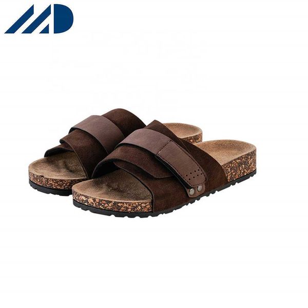 HBP No estrenar Venta al por mayor Sandalias planas de corcho para hombre Moda Antideslizante Sandalias unidireccionales Mujer Chanclas de playa Zapatillas para mujer PVC