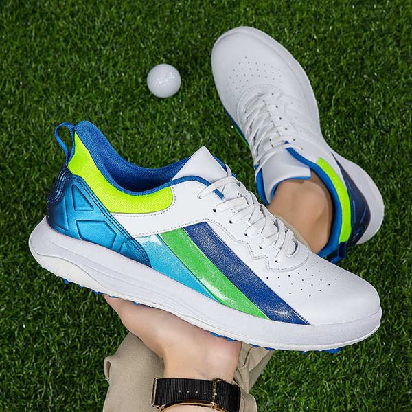 HBP Non-Brand Golfing Spikes Zapatos Masculinos Cordones Giratorios Zapatillas Deportivas Zapatillas Antideslizantes Zapatos De Golf