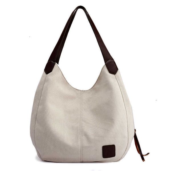 HBP No Brand Pure Canvas Bag Leisure Gran capacidad Otoño e Invierno El hombro de la moda de los viajes para mujeres de las mujeres