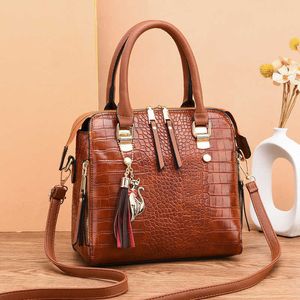 HBP Non-merk eenvoudige sfeer Handtas Dames Stone Graan Damestas Tassel One Shoulder Messenger Fashion Sport.0018