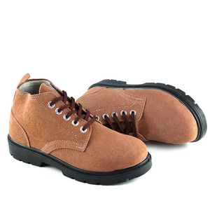 HBP Chaussures de protection du travail en daim sans marque Embout en acier anti-impact et résistant à l'huile Travail respirant résistant à l'usure