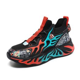 HBP Non-Marque Tenis los hombres Dropship Respirant Flame Design Hommes Doux Mode Sport Baskets Flyweave Grande Taille Chaussures de Course pour Femmes