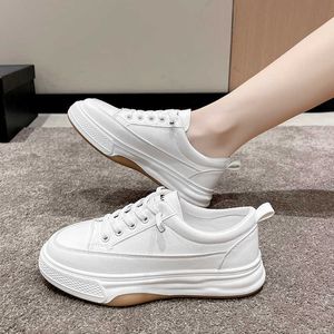 HBP Non-Brand Kleine witte schoenen met dikke zolen dames lente en herfst nieuwe mode single een voet sport casual plek