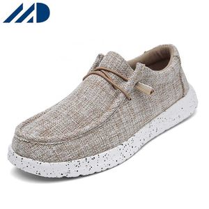 HBP Non-Brand Venta al por mayor de alta calidad de talla grande moda antideslizante zapatos casuales para caminar plantilla de corcho de madera mocasines para hombre