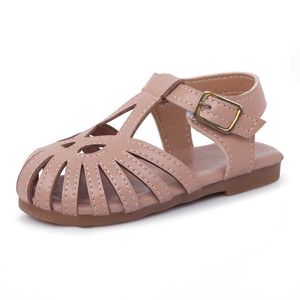 HBP Niet-merkgroothandel Zomer Gladiator Strand Platte jongen Meisjes Peuter Slides Leren kinderen Jelly Kids Baby-sandalen