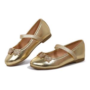 HBP Non-Marque Gros mariage Mary Jane Filles chaussures or brillant Belles chaussures lolita plates robe de luxe