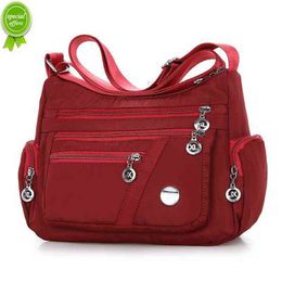 HBP non d'âge moyen et vieilles mères multi-compartiments à épaule simple sac messager sac féminin léger épaule simple imperméable xogk