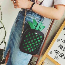 HBP Niet-gepersonaliseerde Creative Bag Women's Color Contrast Pineapple enkele schouder Koreaans Kruis met rugzak S 48AB 5P73