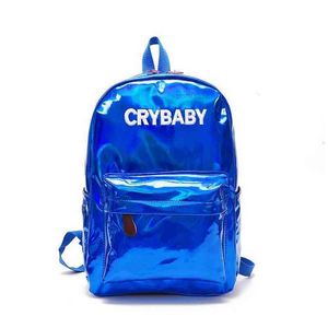 HBP Non Solid Color Special Price PU Laser Backpack Damestbas Trend Versatiele reis College Stijl Middle School Student SC PAA5