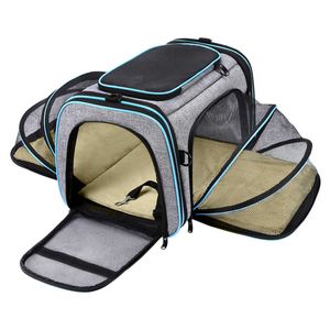 HBP Pet Carrier Extensible Pliable Doux Chien Sac À Dos 5 Portes Ouvertes Bandes Réfléchissantes Pet Travel Bag Carrier pour Chats 220810