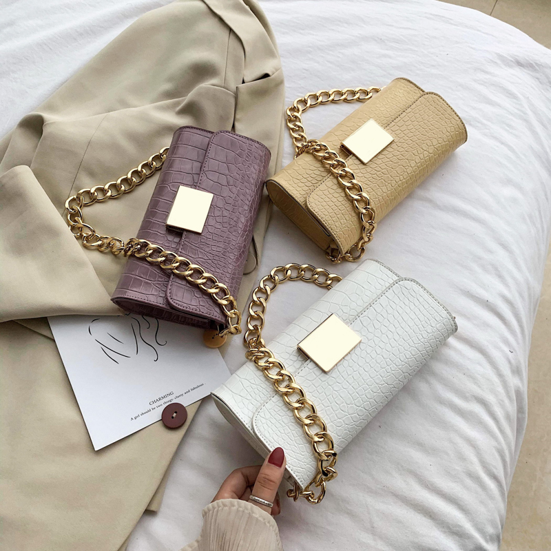 HBP Purse Handbag Wallet Crossbody Bag Thick Chain Crocodile Designers Personality Fashion Women Bags Quality Handbags
