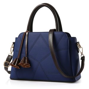 HBP, bolsos de cuero Retro para mujer, bolsos de mensajero de bolsillo para mujer, bolso de hombro, bolso de mano informal a la moda para mujer, azul