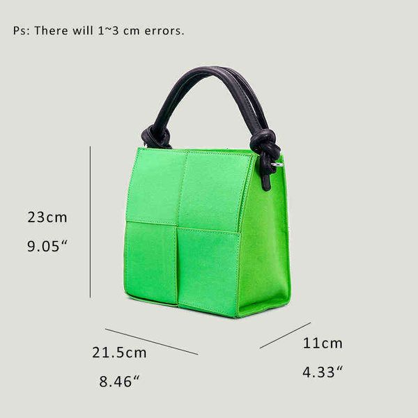 HBP Bolso de compras Mabula Diseño tejido retro Canva Top Bolso con asa de cuero Bolso cruzado cuadrado simple para mujer Cartera para teléfono informal 220723