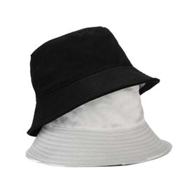 HBP -maat hoeden Big Wide Brim 60 cm Twee zij omkeerbare emmer voor vrouwen man Blk witte visser Panama Bob Cap Zomer Sun Hat Friend Gift P230311