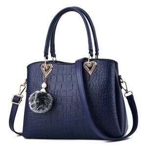 HBP sac fourre-tout en cuir PU souple mode MessengerBag femme grande capacité sac à main pour femmes sacs à bandoulière couleur bleu profond