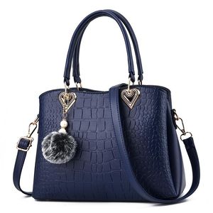 HBP souple PU cuir fourre-tout sac mode MessengerBag femme grande capacité sac à main pour femmes sacs à bandoulière couleur bleu profond 1041