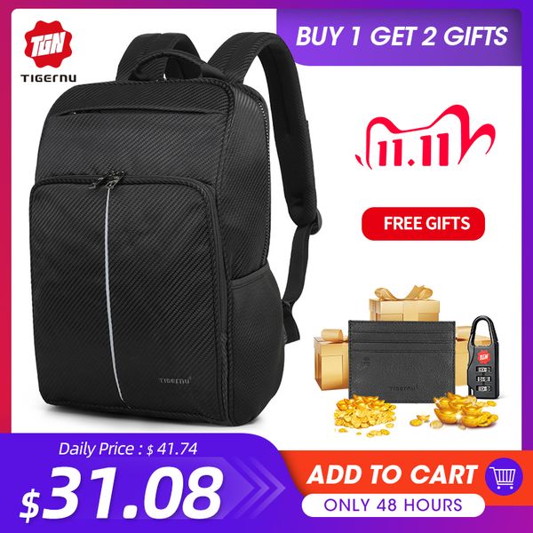 hbp tigernu nouveau classique sac à dos hommes qualité 15 6 pouces anti vol ordinateur portable sac à dos mode avec 4 0 usb de charge