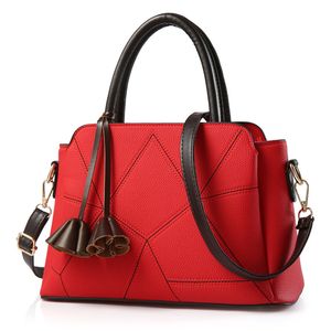 Hbp draagtas retro vrouwen lederen handtassen portemonnees zak vrouwelijke messengerbags dame schoudertassen mode casual rood